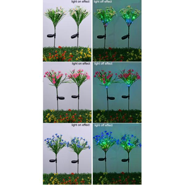 Solar Artificial Daisy Flower Lights Ground Decoration Lawn Lamp