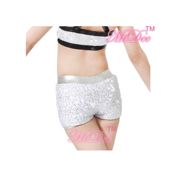 Full Sequin Pole Shorts Hip Hop Dance Outfits Biketard Dance Costume Jazz Wear