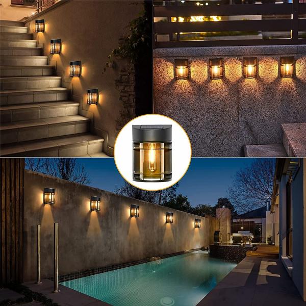 Outdoor Solar Garden Hanging  Light Waterproof Decorative Solar Fence Lamp For Garden Patio Yard