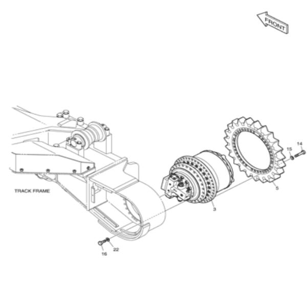 Hydraulic Travel Motor 170401-00009G 170401-00009H 170401-00009L 170401-00009 DX500 DX480LCA DX500LCA DX520LCA Final Drive