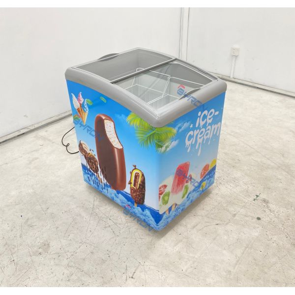 Commercial Glass Top Display Chest Freezer Ice Cream Refrigerator Customized