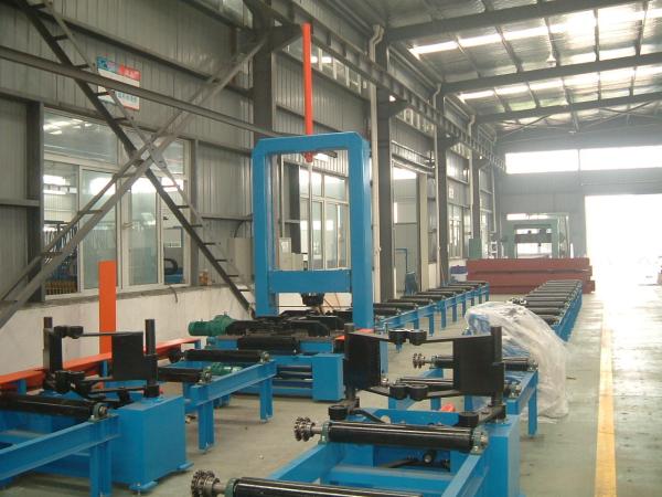 Horizontal Assembly H beam Production Line , Industrial Steel Flange H Beam Straightening Machine