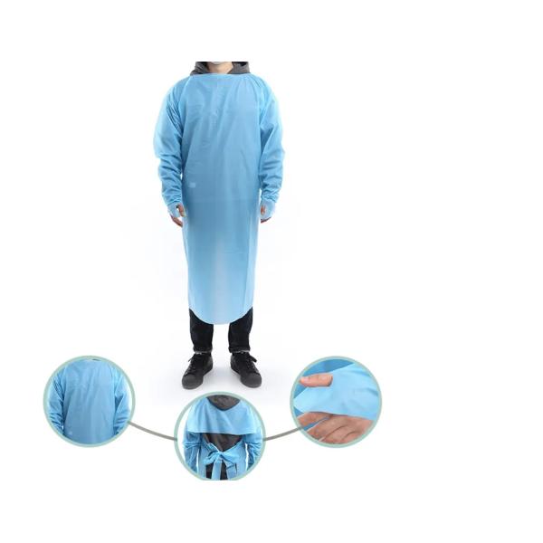 Medical plastic isolation cpe gown disposable medical apron with sleeves