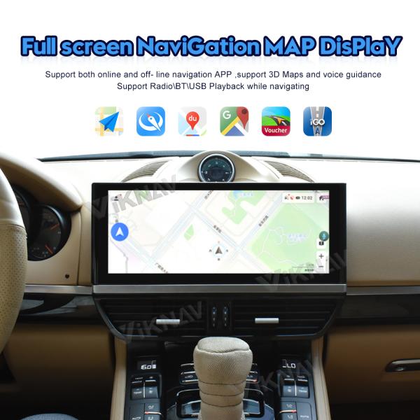 Авторадио Viknav Для Porsche Cayenne (2011-2017) 12,3 дюйма Автомобильный стерео Carplay Мультимедийный проигрыватель GPS навигация