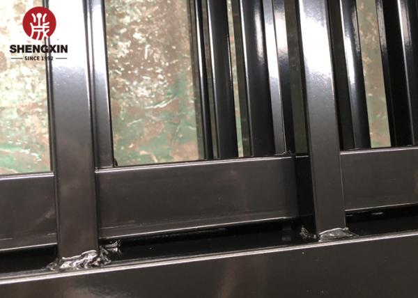 1.8x2.4m 2.1x2.4m Black Metal Fence Panels Eco Friendly