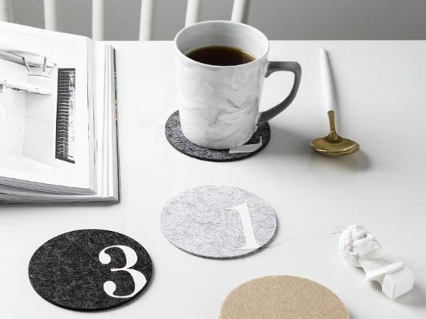 43 Colors Stylish Design Cup Mat Coaster With Screen Printing Logo