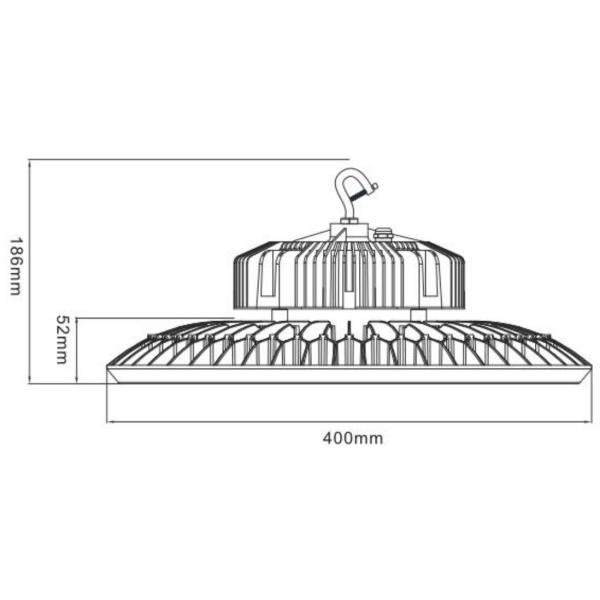 Белый крюк света 240W залива СИД UFO 38400LM высокий открытый