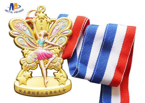 Butterfly Shape 76.2*3mm Stock Medals For Dancing Events