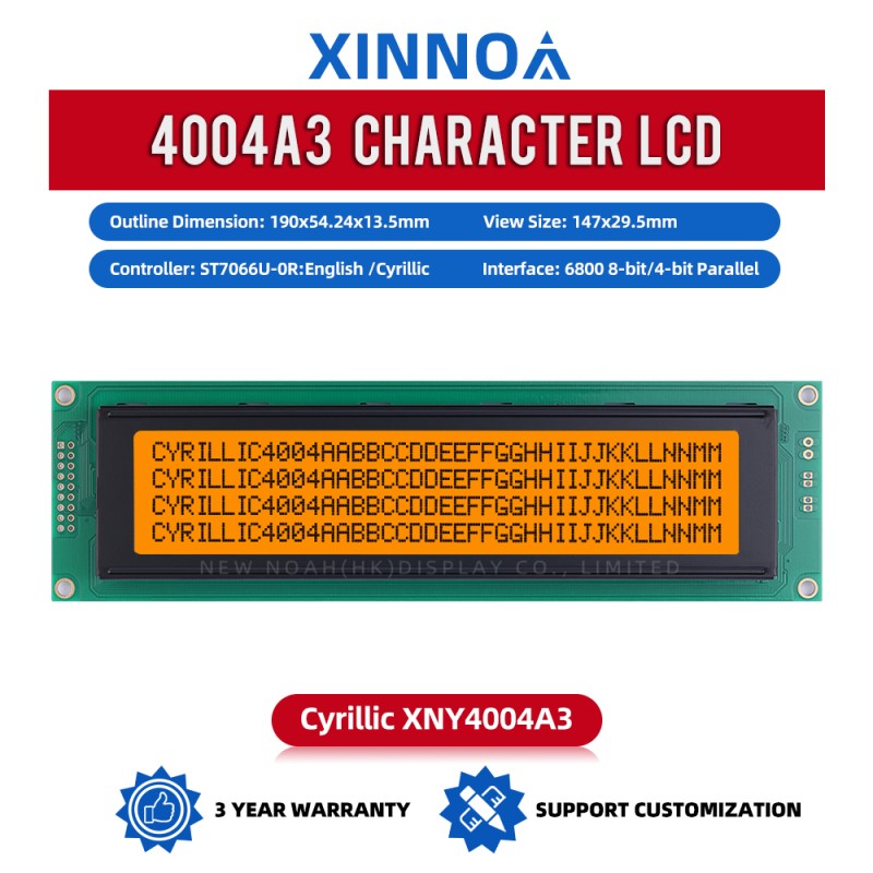 Cyrillic Gray Film 4004A3 Character Module LED Backlight 4004 Character LCD Module