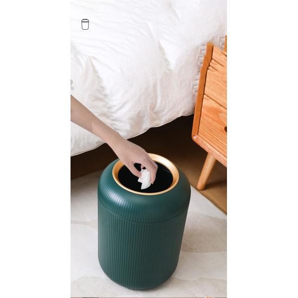 Household Trash Can Large Living Room Kitchen Bedroom Light Luxury Desktop Storage Bucket Toilet Plastic Trash Can