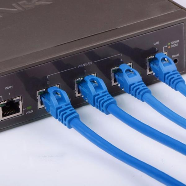 CE CCC 1m 3m 5m Rj45 CAT6 Patch Cord Unshielded Twisted Pair Blue Color
