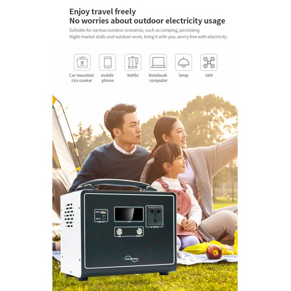 300W Camping solar energy generator  Modified Sine Wave For Emergency Power Backup