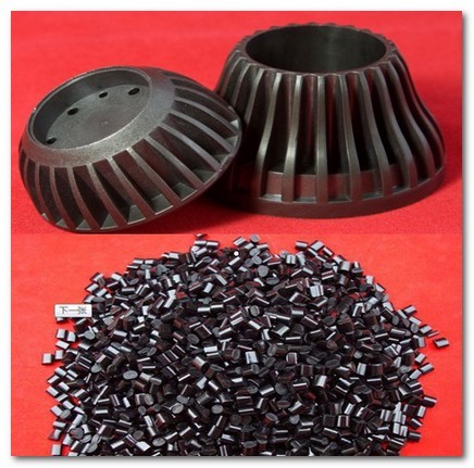 Black 5.0W / mk TCP100-50-01A Nylon Heat Sinking 150℃ Thermal Conductive Engineer Plastic 2.5～3.5kJ/m2 for LED lights