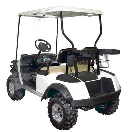 La defensa del carro de golf de la impulsión de Yamaha señala por medio de luces sistema de final superficial negro texturizado cuatro