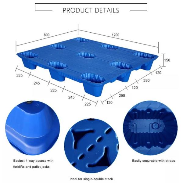 9 плоской поверхности футов верхней части Nestable пластикового паллета твердой