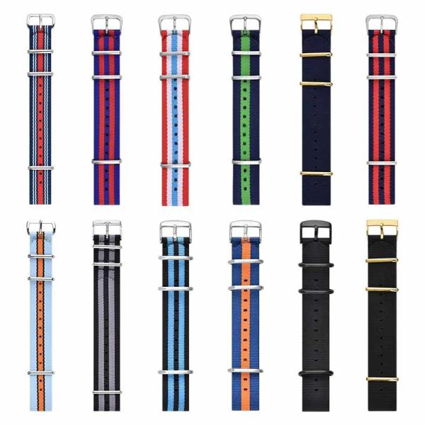 Correia de relógio da tela do nylon da forma do esporte que trança 18mm 20mm 22mm