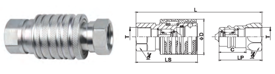 Do anteparo rápido hidráulico do acoplamento do ISO 5675 tipo push pull