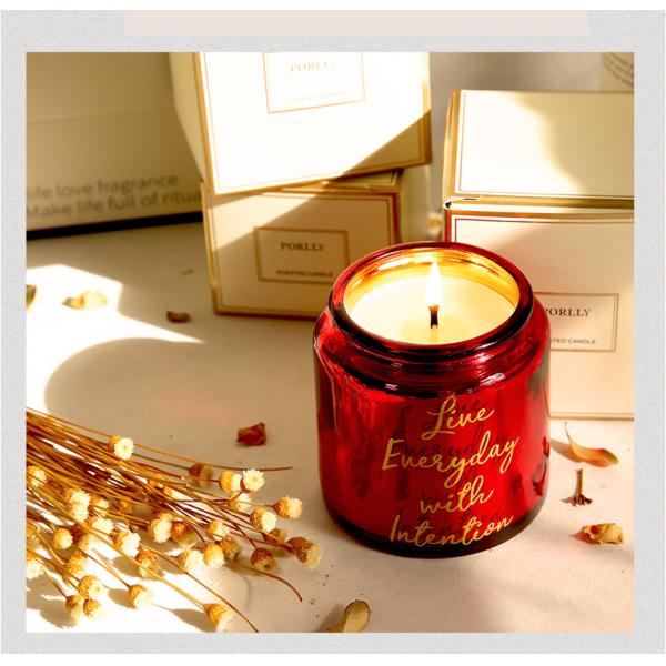 Luxury Wedding Scented Candle Glass Candle With Metal Lid
