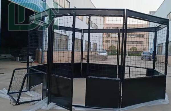 Customized Circular Soccer Cage Mini Football Cage Portable Round Football Pitch