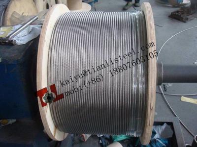 AISI 304 1x19 8mm Stainless Steel Wire Rope Net Weight 320kg per 1000m