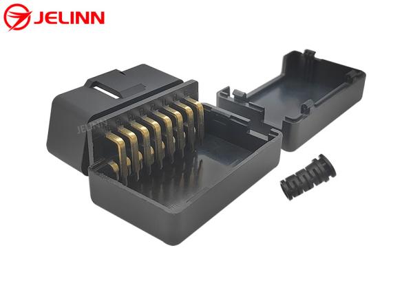 OBD 2 Plastic Housing Case OBD2 Shell and Male Connector With 90 Degree Right Angle Pins