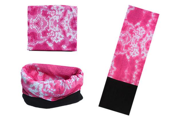 Modern Style Pink Polar Fleece  , Breathable  Bandana Polar Fast Dry