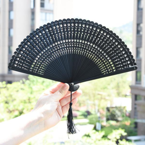Hand Held Bamboo Folding Fan Hand Fan,Chinese/Japanese Charming Elegant Vintage Retro Style