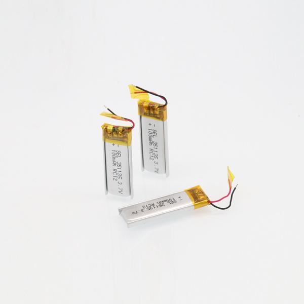501225 3.7 V 100mah Lipo Battery 0.37Wh Bluetooth Headset Battery