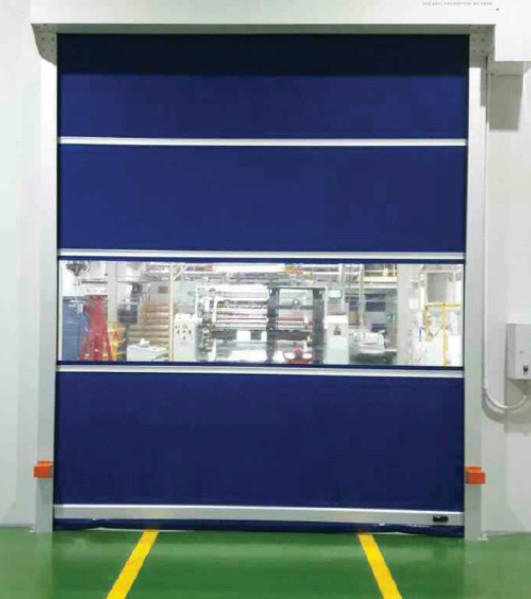 1.5mm PVC Zipper Rise Rapid Roller Door 1.5m/S Security High Speed Roll Up Automatic Plastic