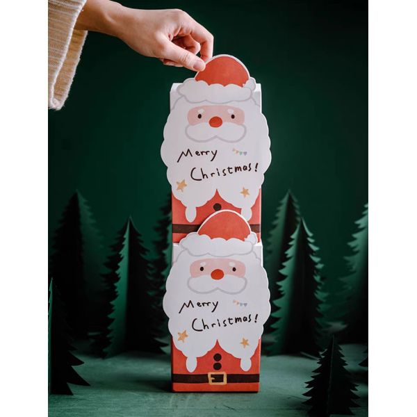 Xmas Tree Nougat Gift Packing Box Rectangle Cookie Assortment Box