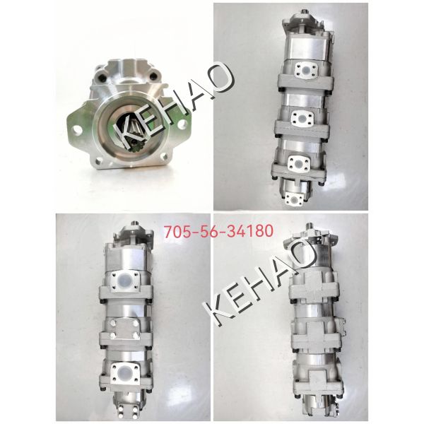 One-Year Warranty Gear pump 705-56-34180/SAR 80+56+36+12 Middle high pressure gear pump  Range for WA380-1/5 38 Komatsu Machinery