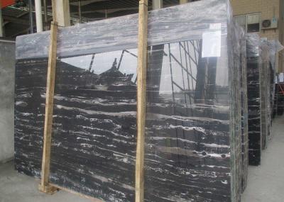 O preto de prata do dragão da tira com veia branca lustrou telhas de mármore de pedra preto e branco das lajes