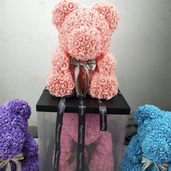 2020 Soap Teddy Roses Bear Flower with Gift Box for All Occasion