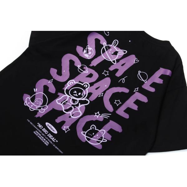 Short Sleeve Unisex Men's T-Shirt Cotton Cartoon Letter Print with Breathable Fabric