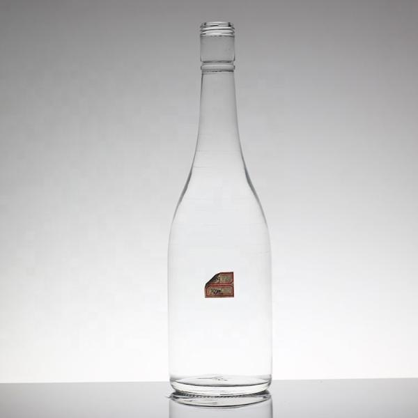 Botella de vodka de vidrio 1 litro 1,75 litro 500 ml 700 ml 750 ml botella de champán