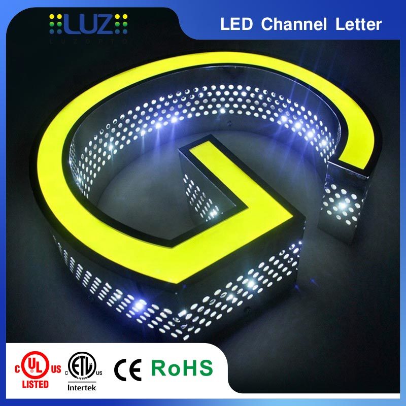 Custom Perforated Edge LED Channel Letters | Front & Side Lit Illuminated Signage