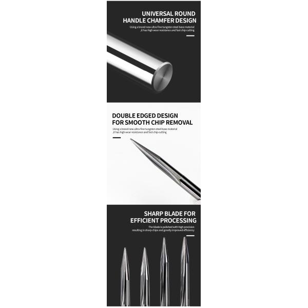 Yingba Customizable Router Bit Set 4/6mm Shank Tungsten Carbide Milling Cutter for Density Board/Solid Wood Board OEM Supported