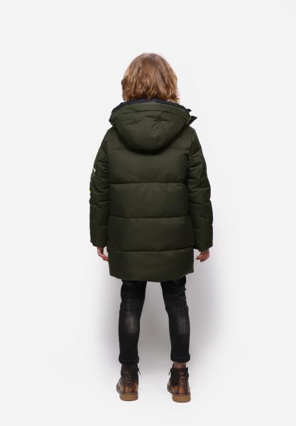 Bilemi Kids Thick Hooded Olive Solid Teenage Winter Jacket Winter Boys Down Coat