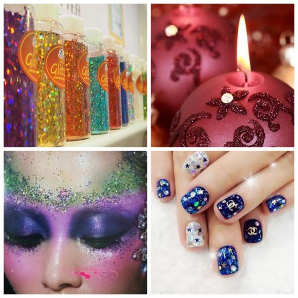 Environmental Friendly Metallic Glitter Powder , Gifts Fine Glitter Powder