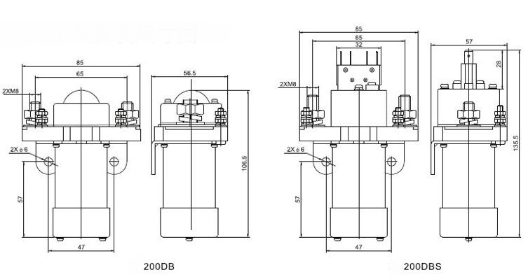 12V 24V 36V 48V DC Contactor Relay 50A 100A 200A 400A For Car Train UPS Electric Forklift