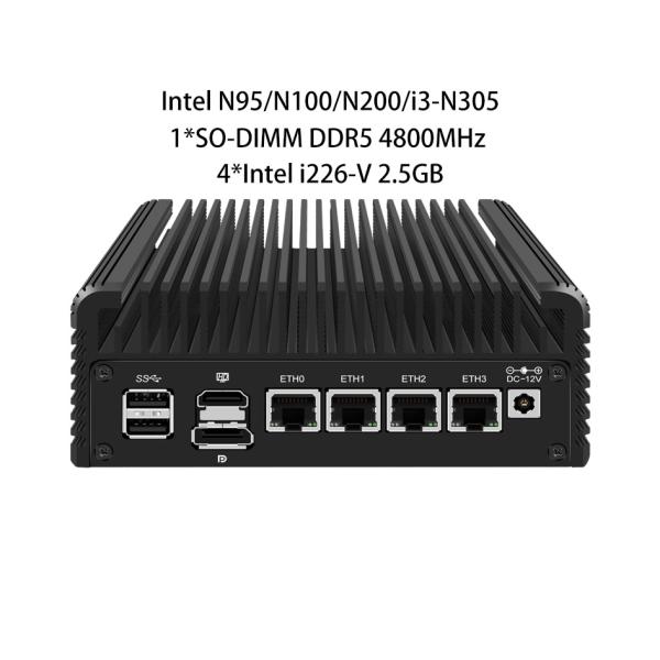 Zynshield Desktop Firewall Intel N100 Pfsense Ubuntu Linux 4*2.5g Rj45 Ethernet Ports