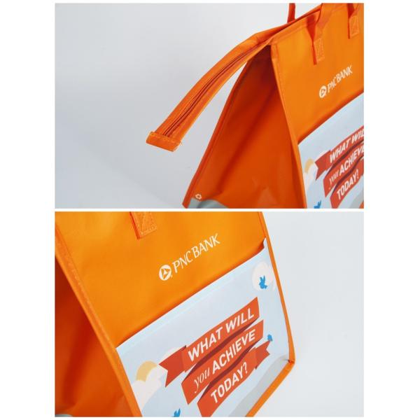 outdoor fitness thermal non woven cooler bag reusable insulated non woven lunch tote thermal food delivery bag