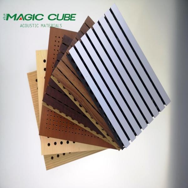Upgrade Your Meeting Room Design with 28-4 Pattern Melamine Finish Timber Slat Panels