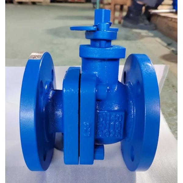 DIN3357 PN16 GG25 floating flanged ball valve
