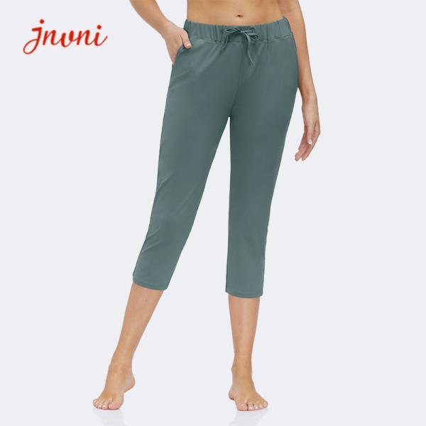 High Waist Lulu Yoga Jogger Pants 250gsm Yoga Capri Leggings With Pocket