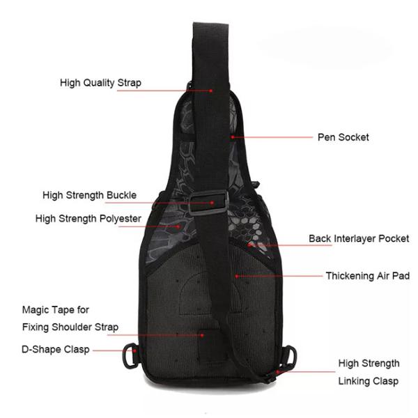 Противоударная облегченная сумка слинга комода людей, пакет дня тела полиэстера взаимный