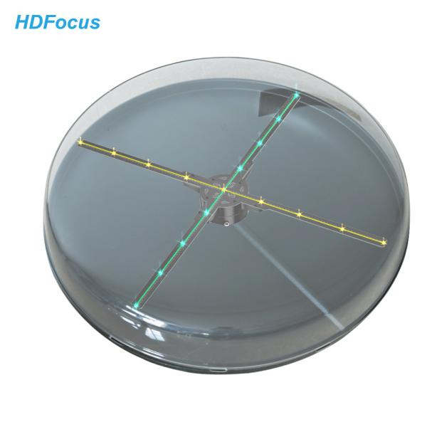 Outdoor Advertising Floor Holographic Projection 3d Hologram Display Led Fan With Waterproof Cover