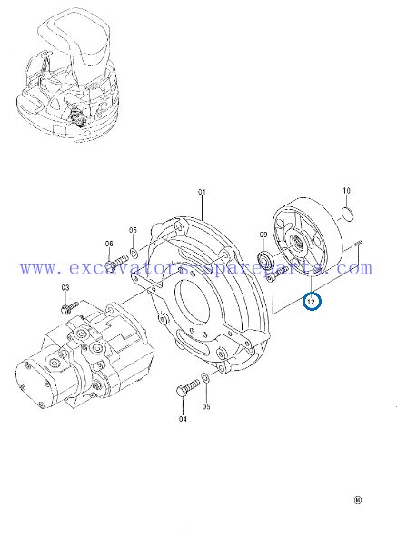 Excavator Spare Parts Coupling 4426512 For EX27U 4439570 4445980