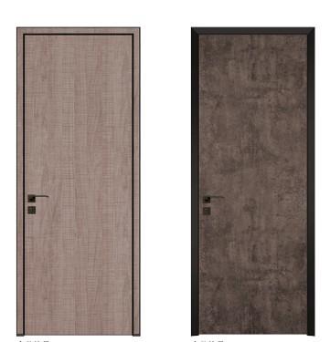 Single leaf aluminum flat plain white hollow interior house doors