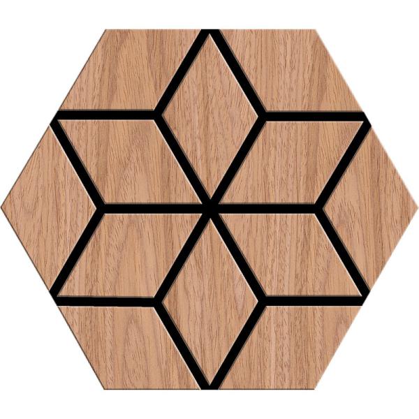 Modern Hexagon AKUpanel Grade B1 Fireproof 2400x600mm Sound Proofing Wall Panels